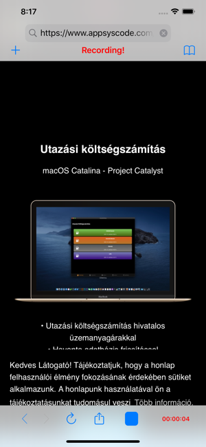 ‎Web Page Screen Recorder Screenshot