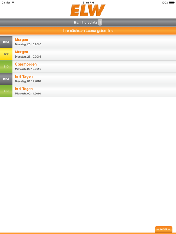 Screenshot #5 pour ELW-Abfallkalender