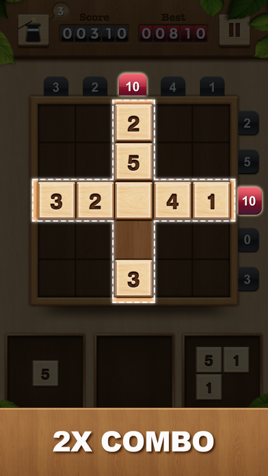 Screenshot #3 pour TENX - Wooden Number Puzzle