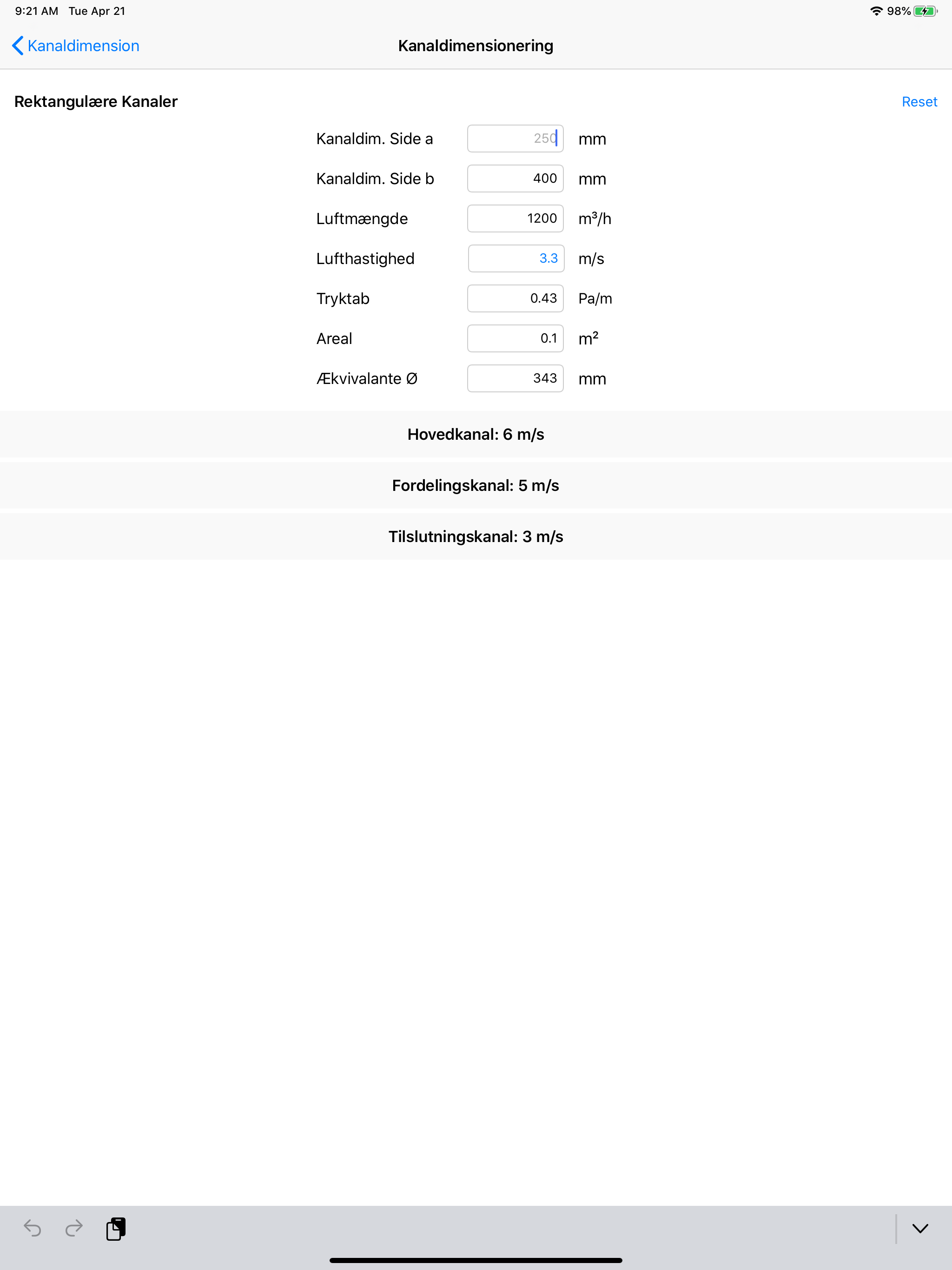 VE beregner screenshot 9