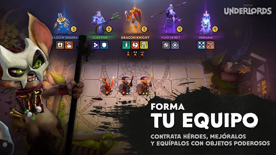 Captura de pantalla de Dota Underlords en iPhone 3