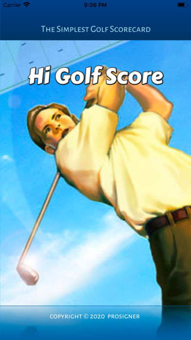 Screenshot #1 pour Hi Golf Score - Golf Scorecard