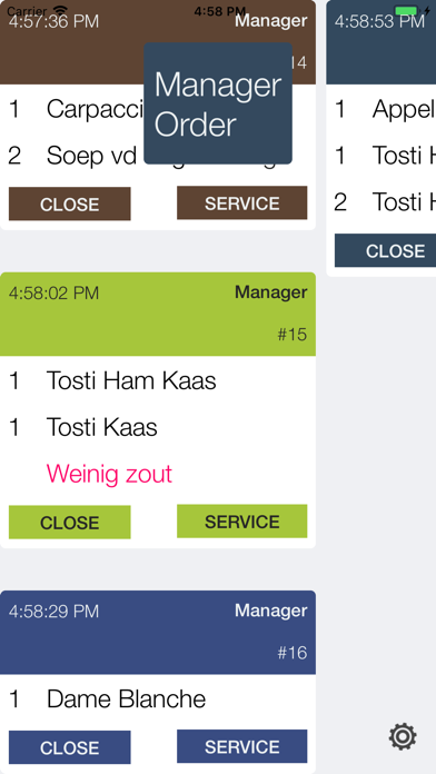 WaiterOne KDS Screenshot