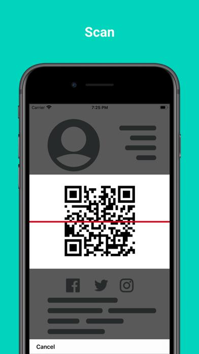 vCard Reader app screenshot