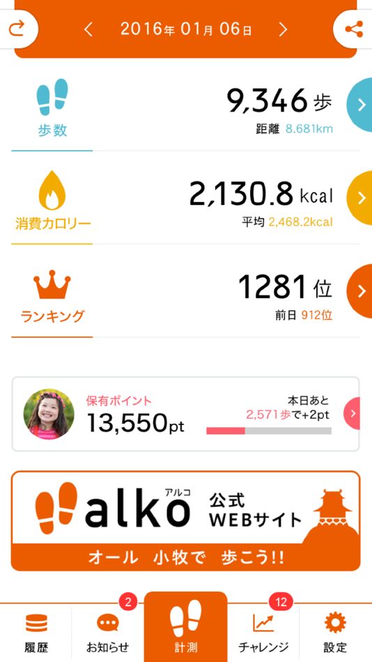 alko(アルコ) - 小牧市ウォーキングアプリ - 1.4.07 - (iOS)