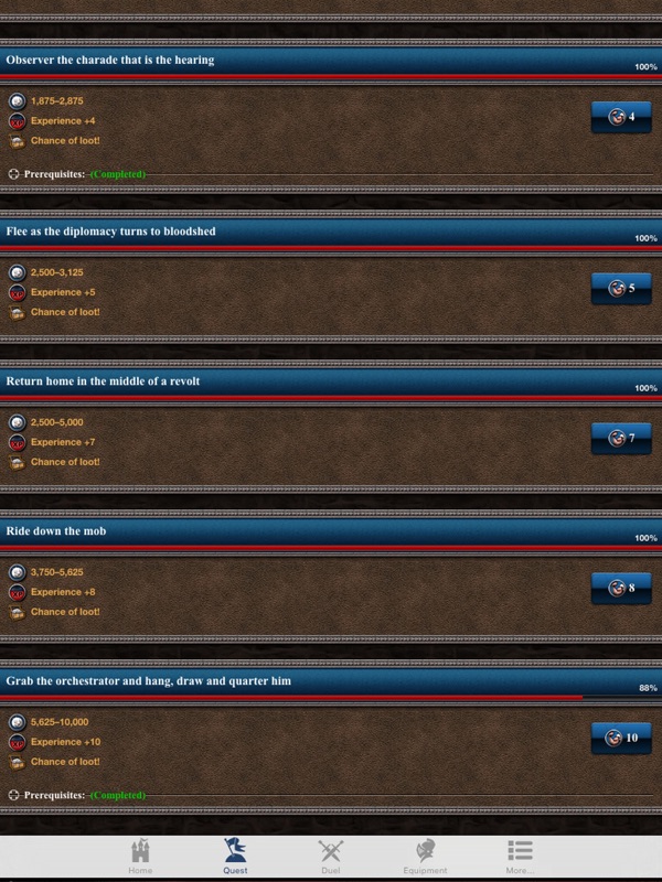 Juego de Caballeros Móvil screenshot 6