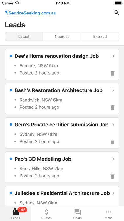 Service Seeking for Business