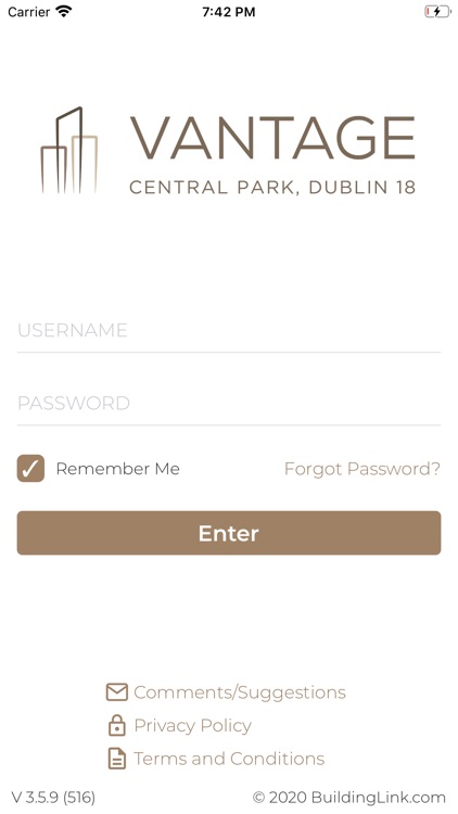 Vantage Residents App