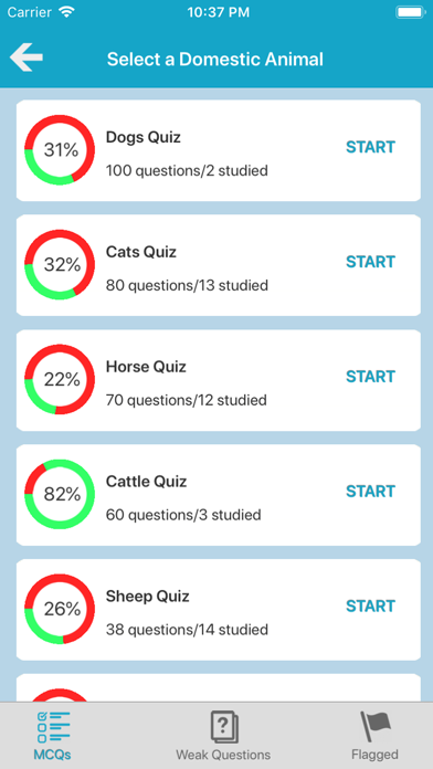 screenshot of Domestic Animals Quiz 2