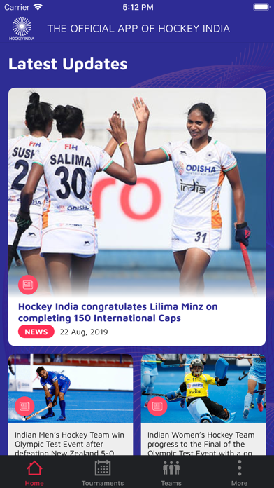 Hockey India Official App Screenshot