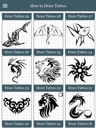 Screenshot 3 How to Draw Tattoos - DrawNow iphone