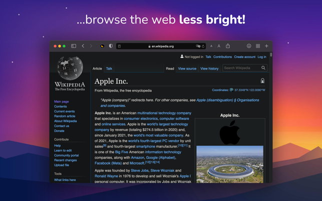 ‎Dark Night - mode pour Safari Capture d'écran