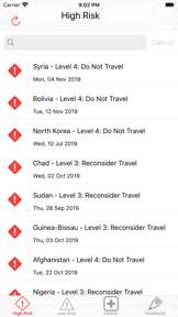 TravelGard - Travel Warnings screenshot
