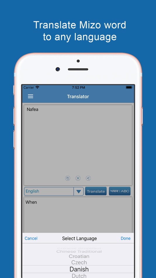 #5. Mizo Dictionary & Translator (iOS) Podle: Puju Dekivadiya