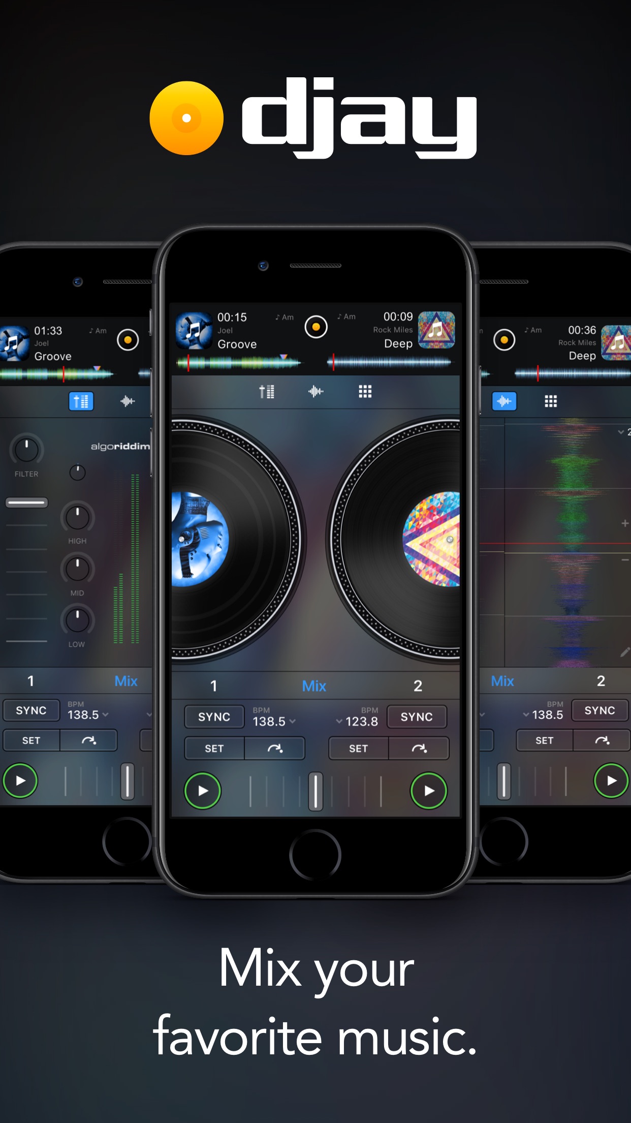 Screenshot do app djay - DJ App & Mixer