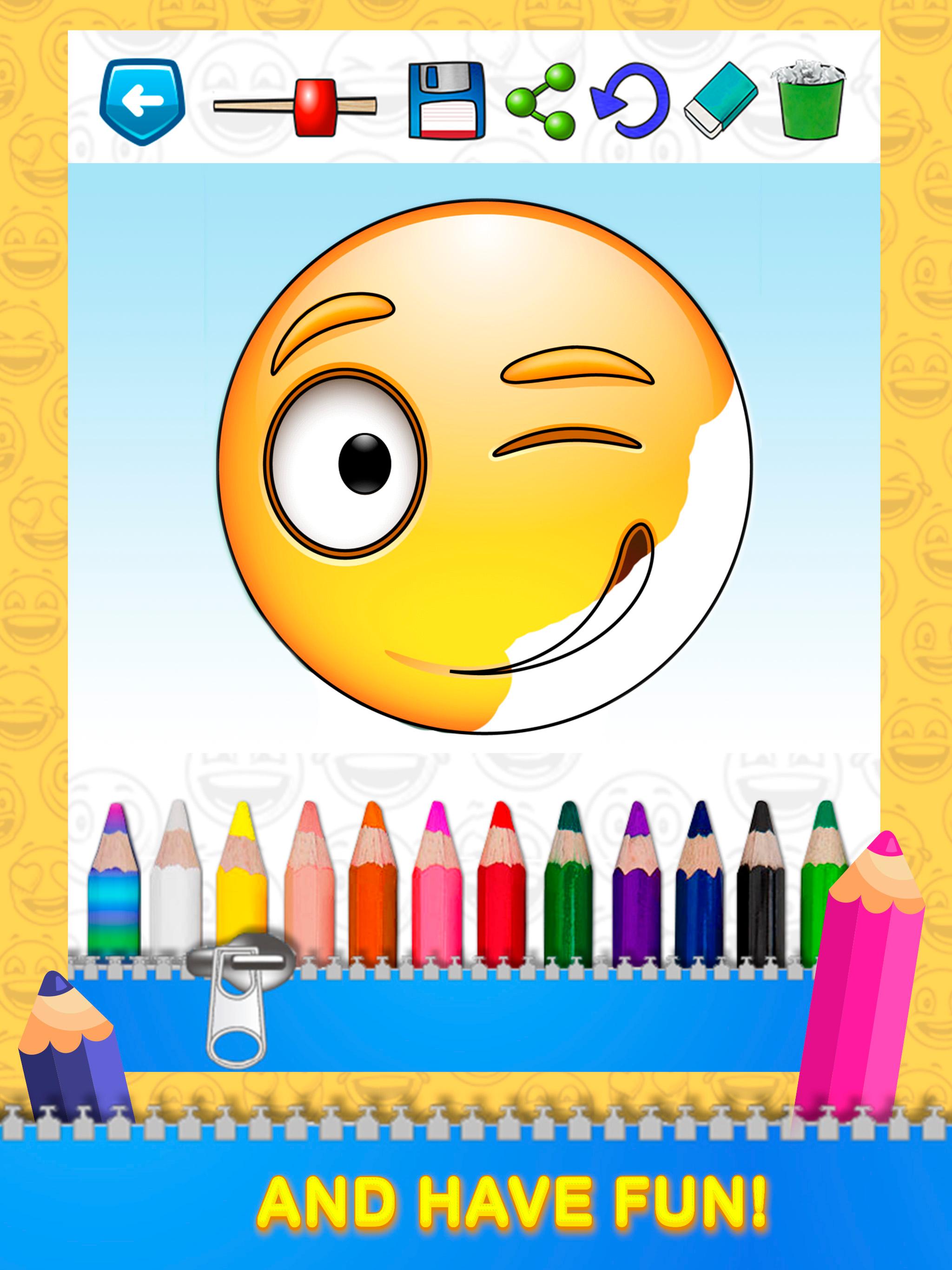 Emoticon Coloring book
