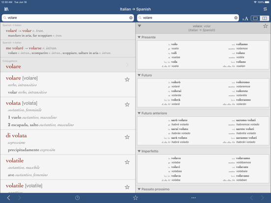 Vox Essential Spanish-Italian iPad screenshot 2 - Reference app