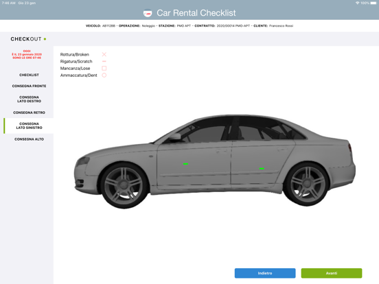 Car Rental Checklist iPad screenshot