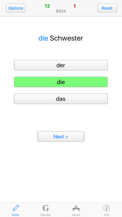 Screenshot #1 pour German Gender Test