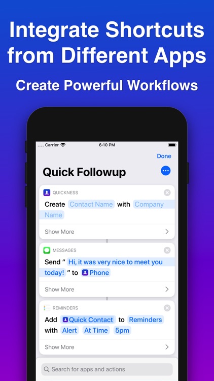 Quickness: Add Voice Contacts
