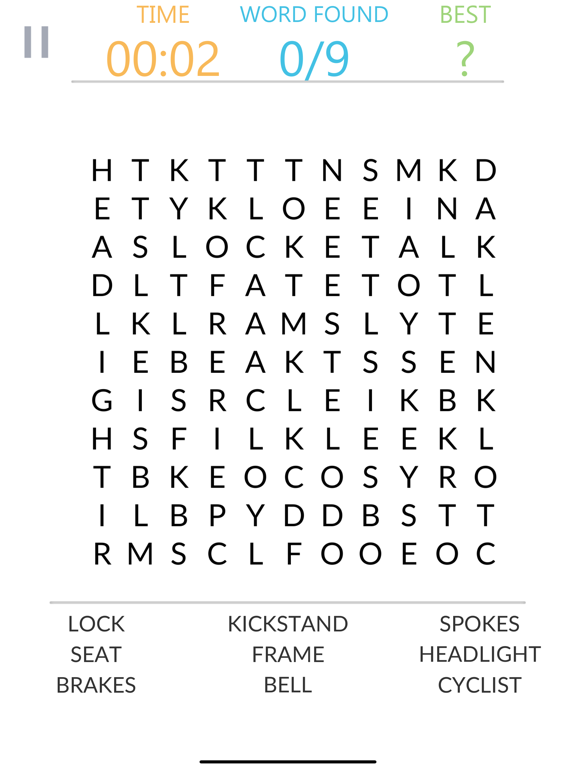 Word and Password iPad screenshot