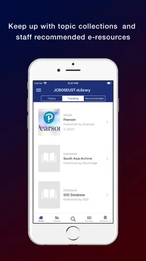 JCBOSEUST eLibrary screenshot 2