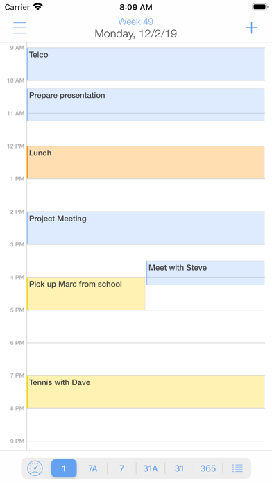 miCal - the missing calendar for your events, reminders and birthdays Screenshot 2