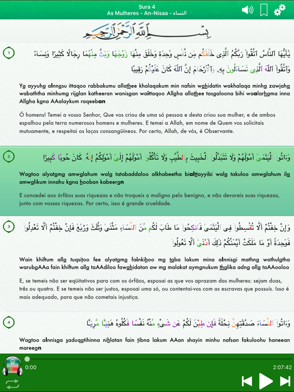 Screenshot #6 pour Quran Audio Arabic, Portuguese