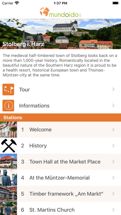 Screenshot #1 pour Audioguide Stolberg/Harz - en