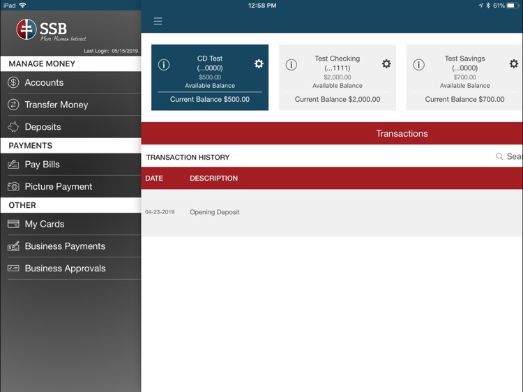 SSB Bank Biz for iPad
