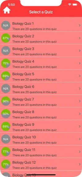 Game screenshot College Biology Quiz apk