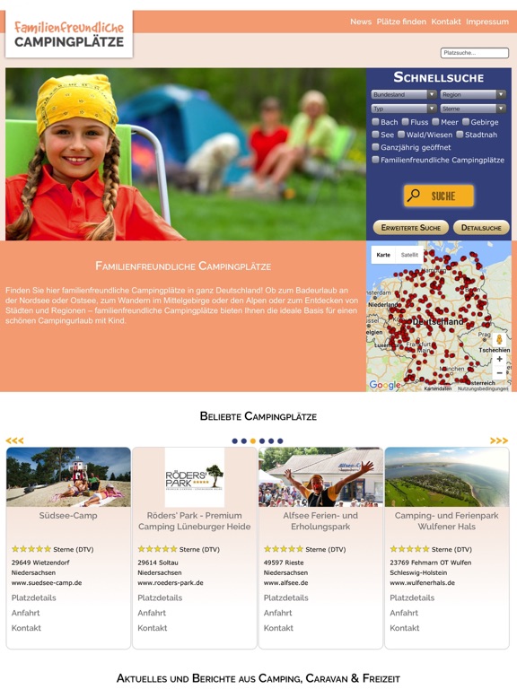 Screenshot #4 pour Familienfreundl. Campingplätze