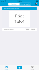 Print Label screenshot
