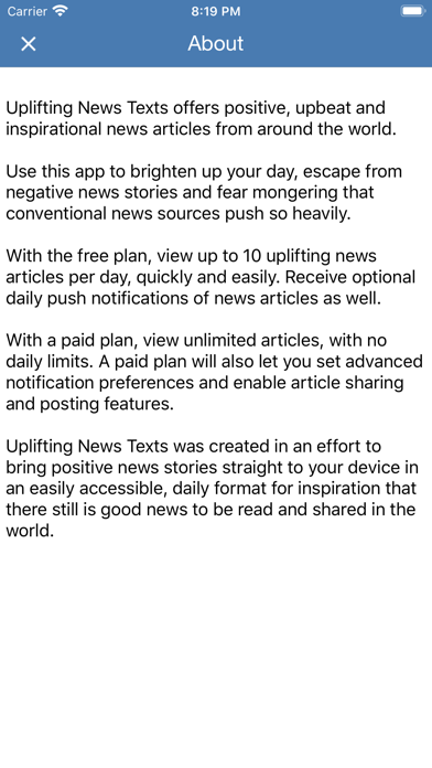 Uplifting News Screenshot