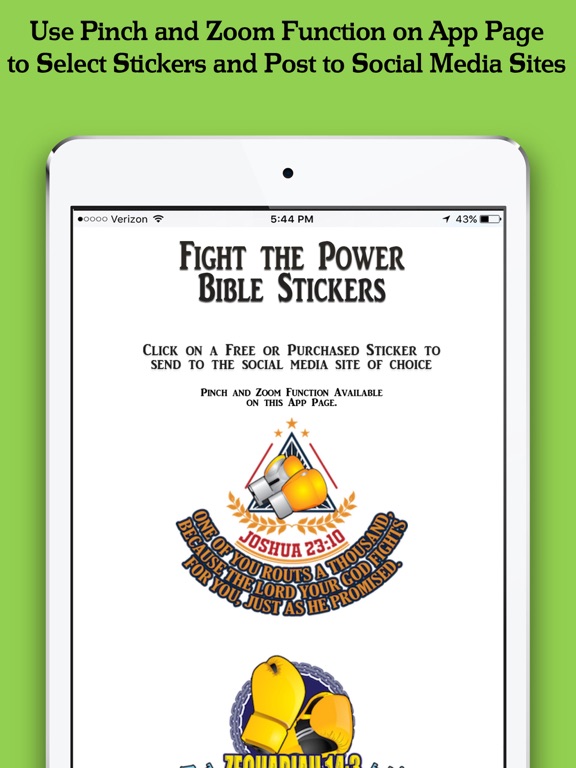 Fight the Power Bible Stickers iPad screenshot 6 - Lifestyle app
