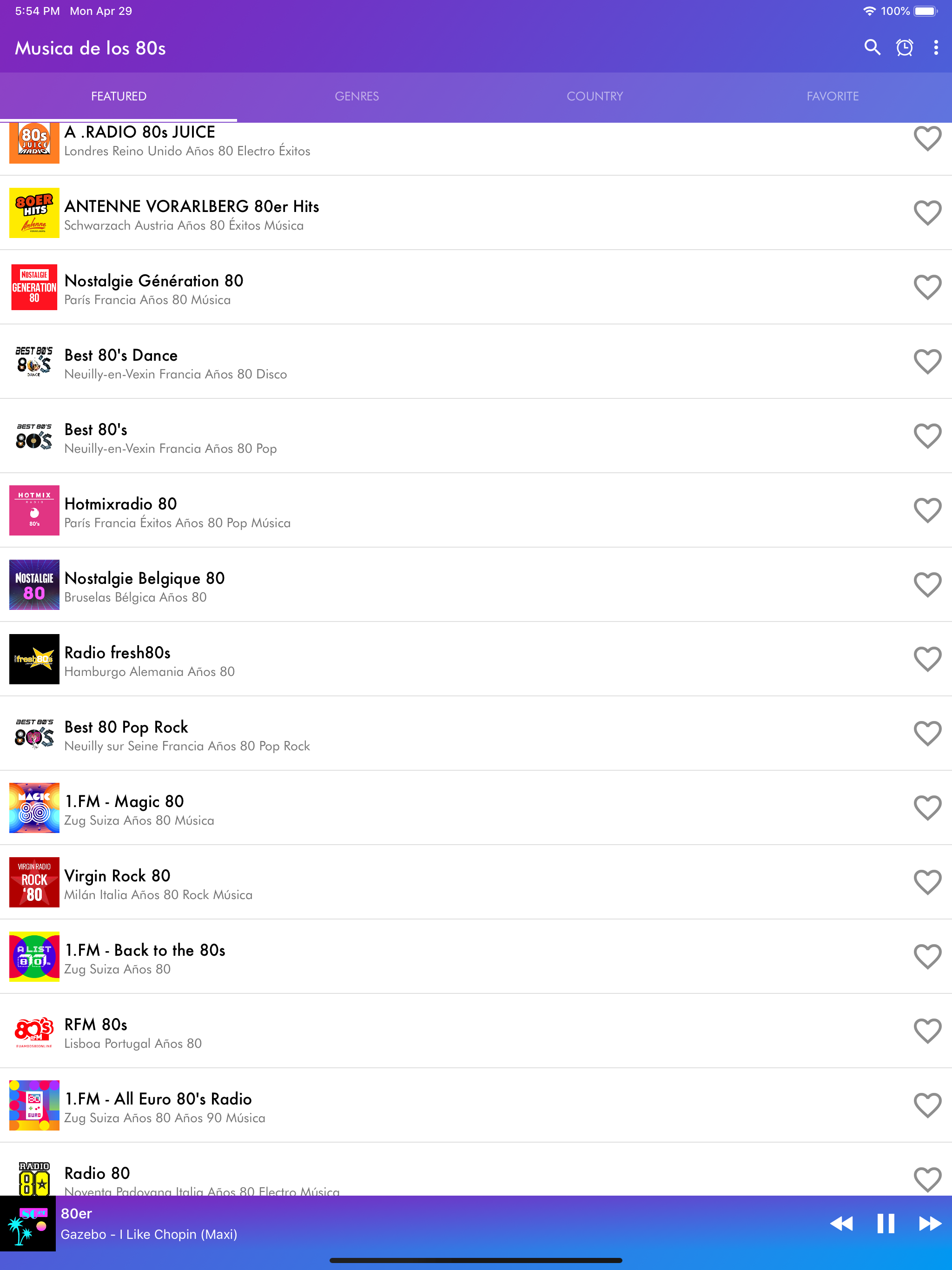 Musica de los 80s Radio