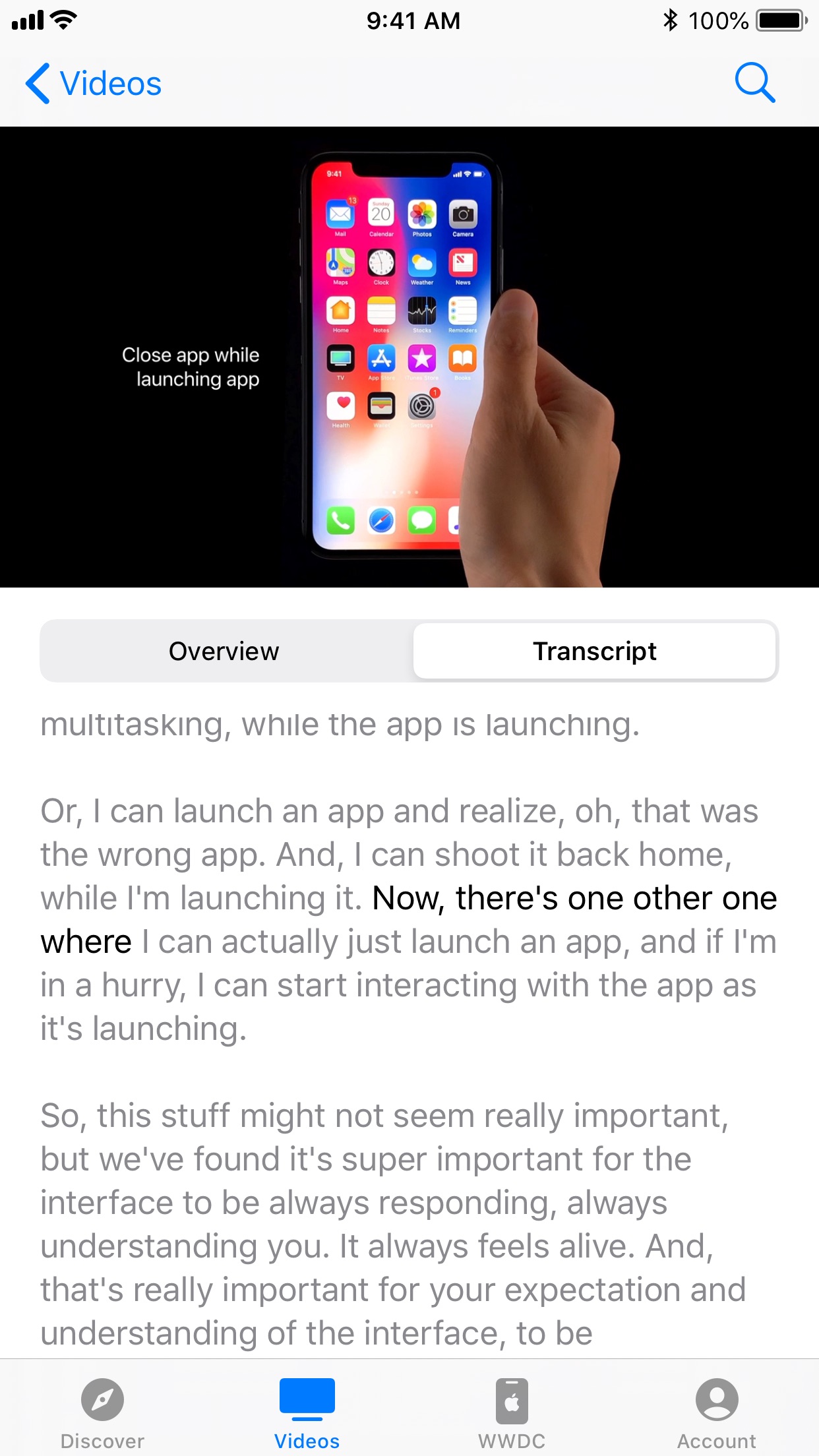 Screenshot do app Apple Developer