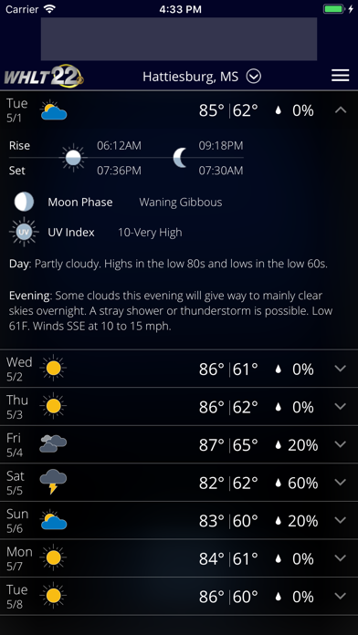 WHLT Weather – Hattiesburg, MS screenshot 2