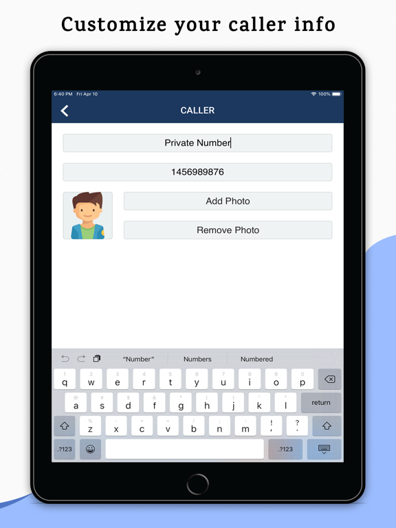 Fake Call iPad screenshot 5 - Lifestyle app