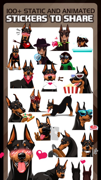 Doberman Pinscher Dog Emoji screenshot 2