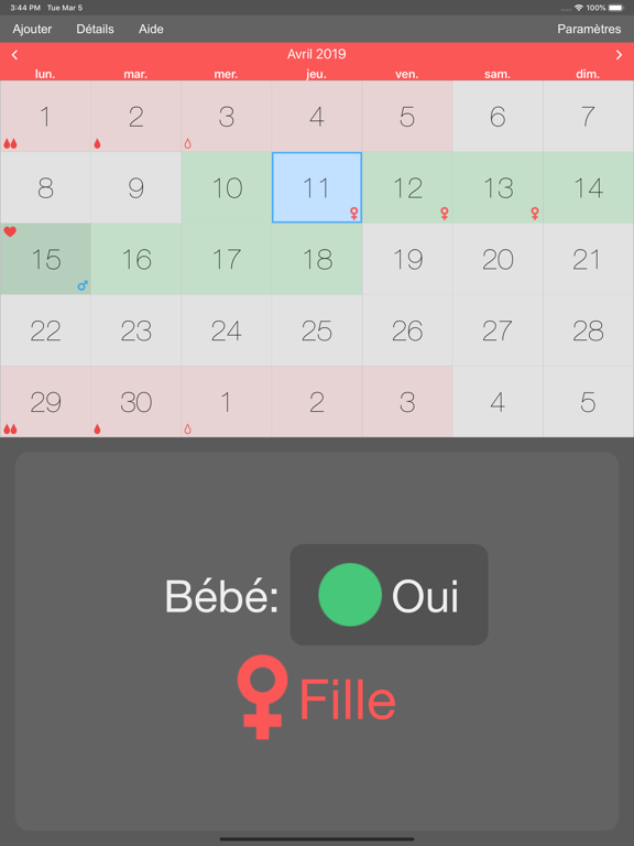 Screenshot #4 pour Calculer menstruels période