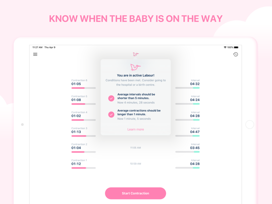 Storky - Contraction Timer iPad screenshot 4 - Health & Fitness app
