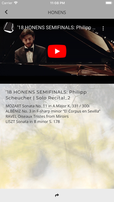 Honens Intl Piano Competition Screenshot