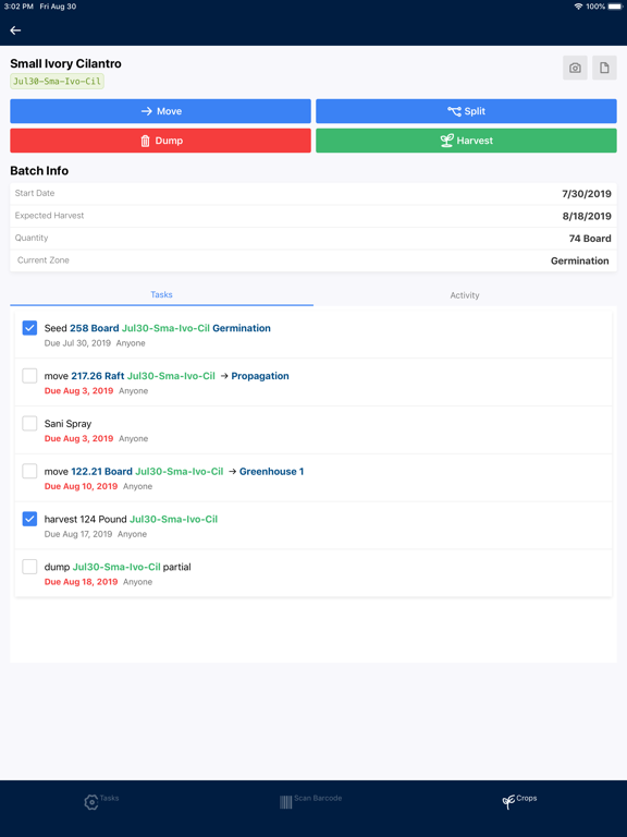 Artemis Ag iPad screenshot 3 - Productivity app