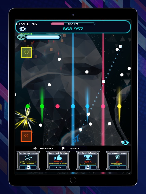 Glow Ball Breaker Quest Game iPad screenshot