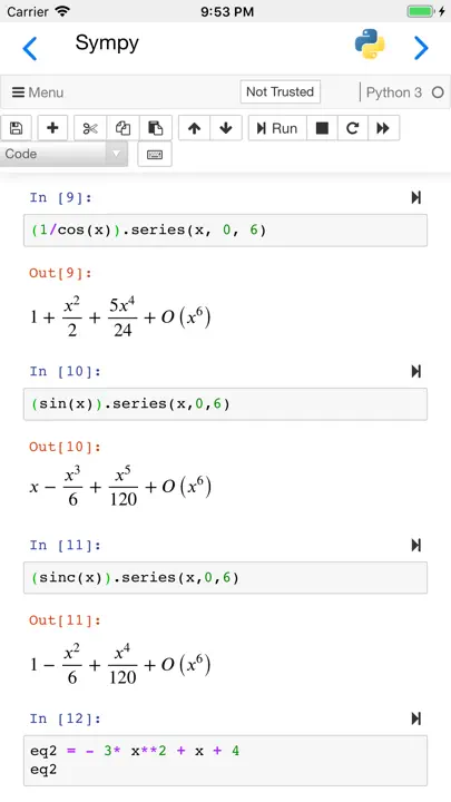 Carnets - Jupyter iPhone-skjermbilde 2