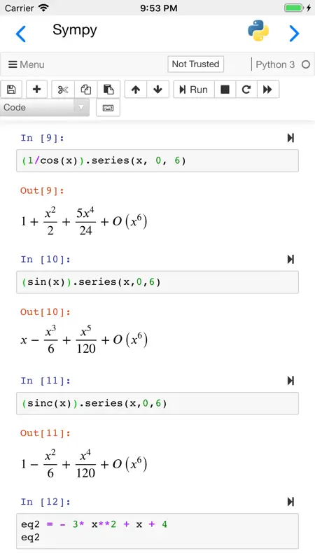 Carnets - Jupyter screenshot 2 of 4