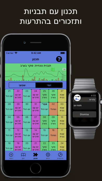 Calories Hebrew Screenshot