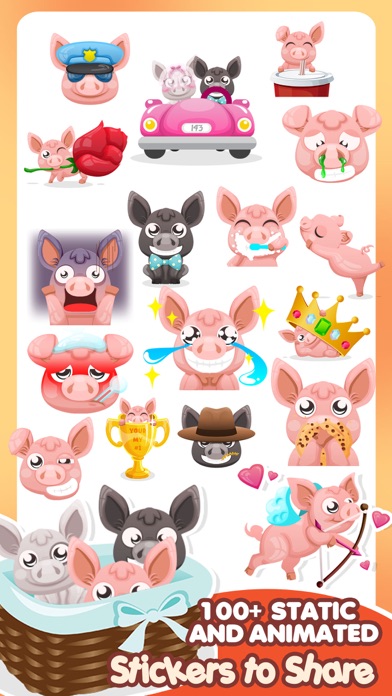 Screenshot #2 pour Miniature Pig GIF Keyboard App