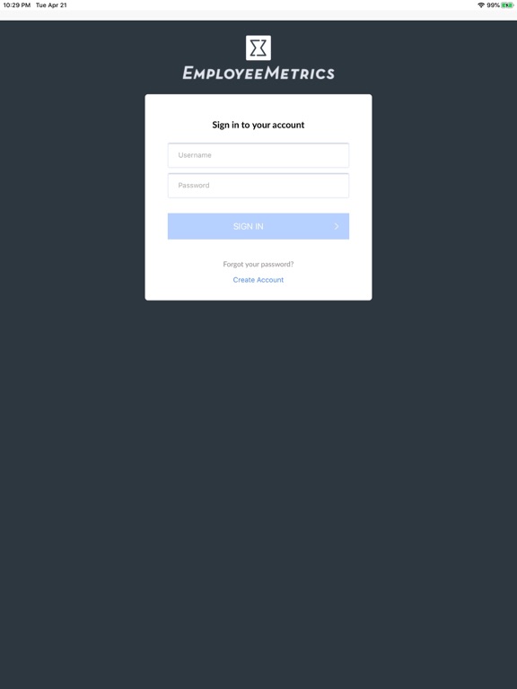 EmployeeMetrics ETA iPad screenshot 1 - Business app